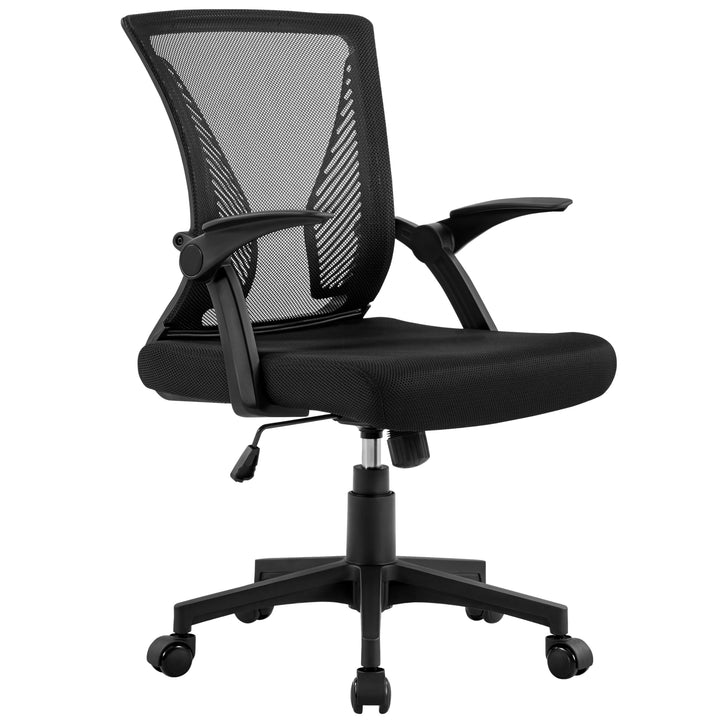 Yaheetech Bürostuhl Ergonomisch, Schreibtischstuhl mit Netzbespannung, Arbeitsstuhl mit Armlehnen, C