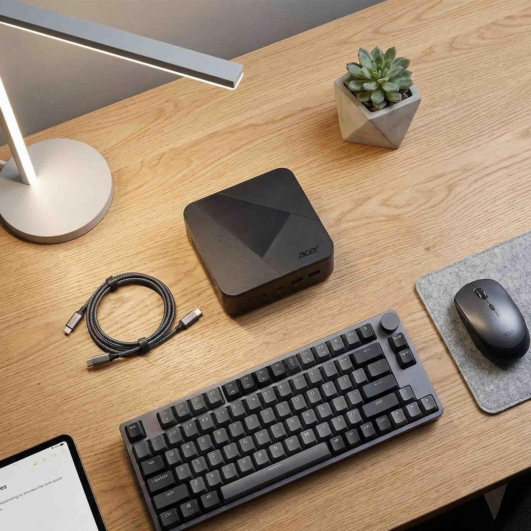 Acer Mini PC | Veriton NUC | Schwarz | Core i7 1355U | RAM: 8GB | SSD: 1TB | Windows 11 Pro | Office