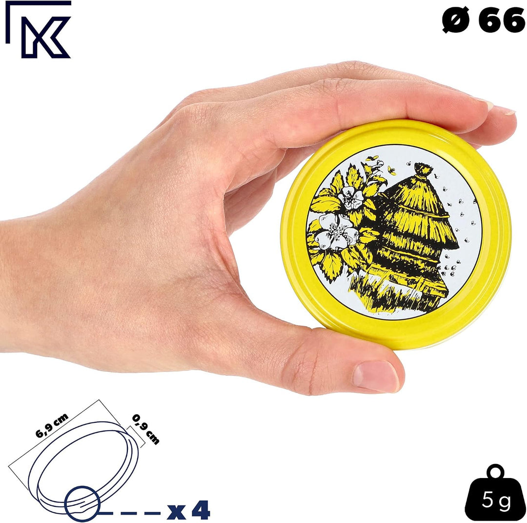 KADAX 100er Set Einmachgläser 200ml TO66, Marmeladengläser Vorratsgläser Mason Jar mit Schraubdeckel
