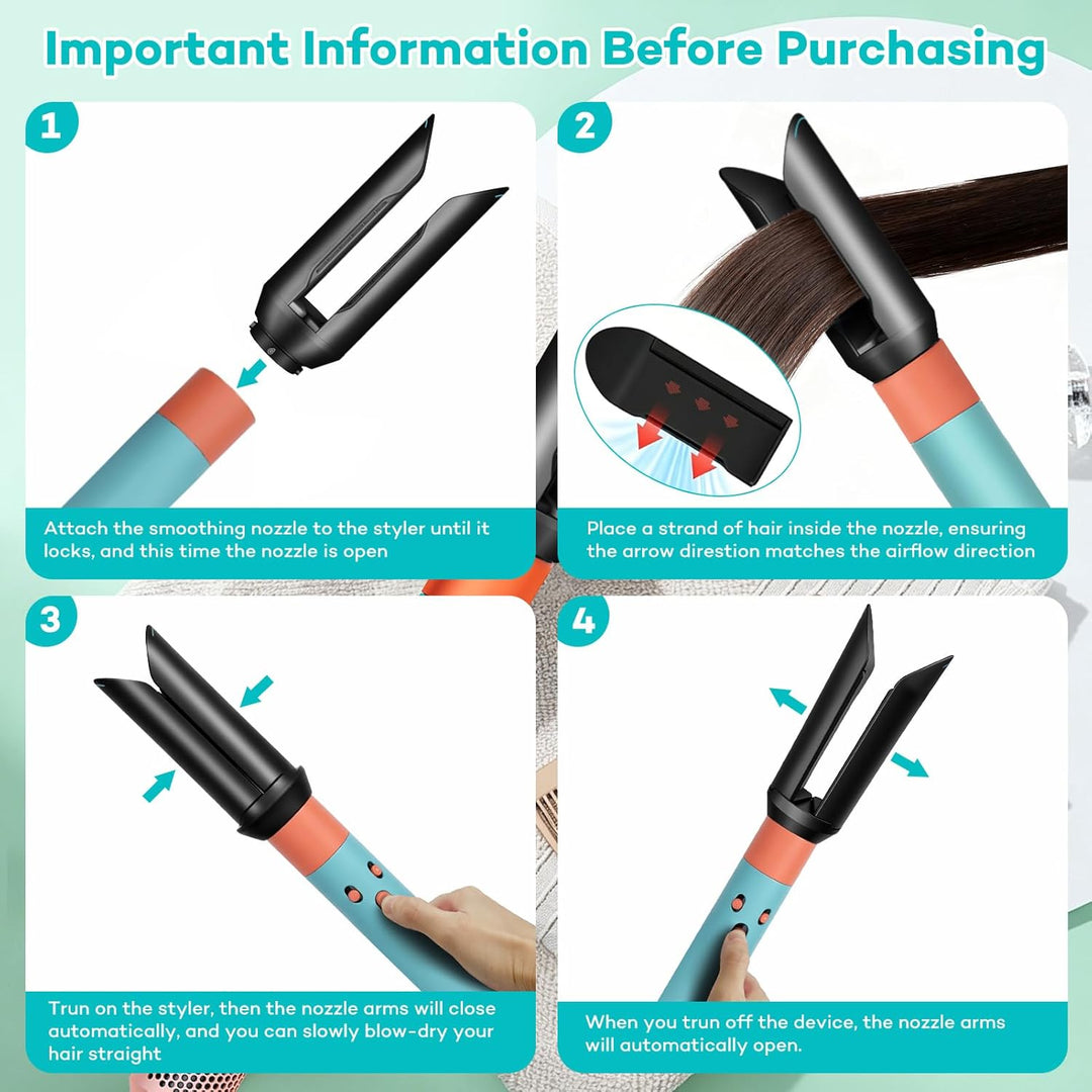 Haarglätteraufsatz für Dy-son Airwrap HS01 HS05 HS08, Pre-Styling-Föhnbürste für lockiges Haar, prof