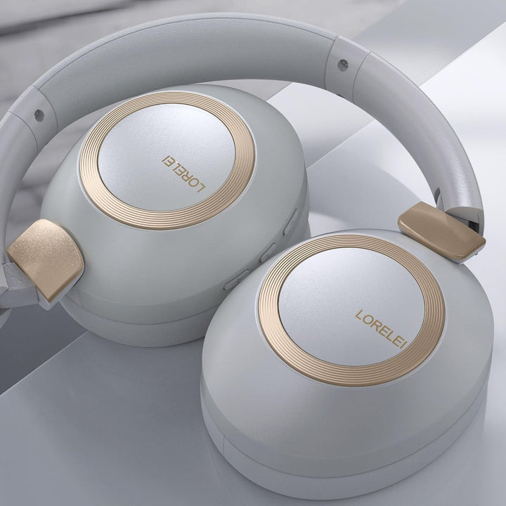 LORELEI B-C6 Kabellose Over-Ear-Kopfhörer, 50H Playtime Faltbare, leichte Bluetooth-Headsets, Tiefe