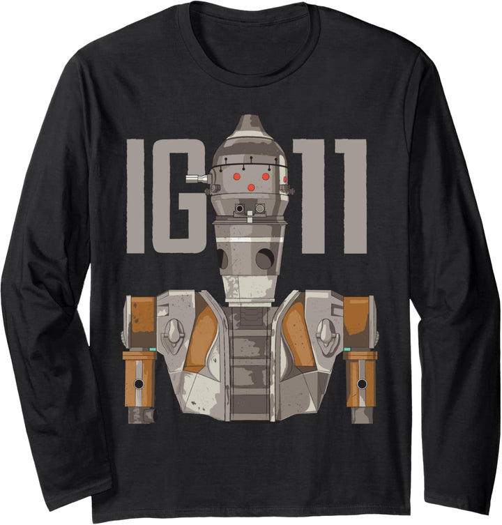 Star Wars The Mandalorian IG-11 Portrait Langarmshirt