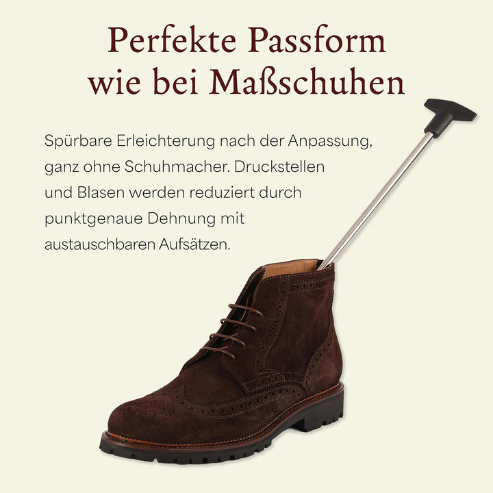 Langer &amp; Messmer Stiefeldehner gegen drückende Stiefel - aus massivem Buchenholz und Mechanik aus Me