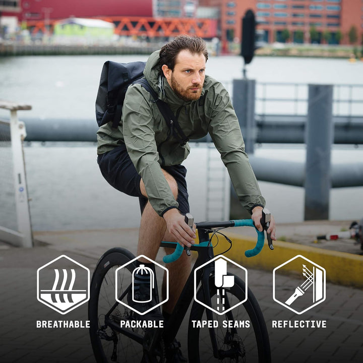 AGU Regenjacke Damen &amp; Herren Go Essential, Fahrradjacke Wasserdicht &amp; Winddicht, Atmungsaktiv, Refl