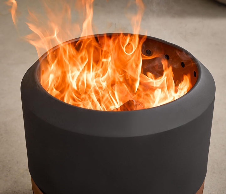 Dehner Feuerschale Aurus, Ø 45 cm, Höhe 48 cm, Eisen, schwarz Modern, Modern