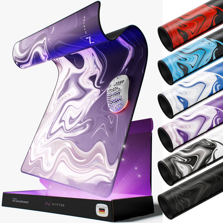 Nyfter XXL Gaming Mauspad Nyfpad - 900x500mm Mousepad - Liquid Design - Vernähte Kanten - Premium Mo