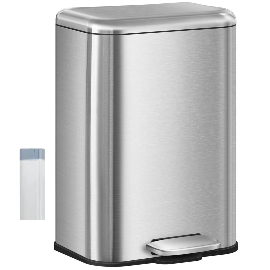 Hzuaneri Mülleimer Küche, 20L Abfalleimer mit Tretpedal, Tretmülleimer mit Softclose-Deckel und Inne