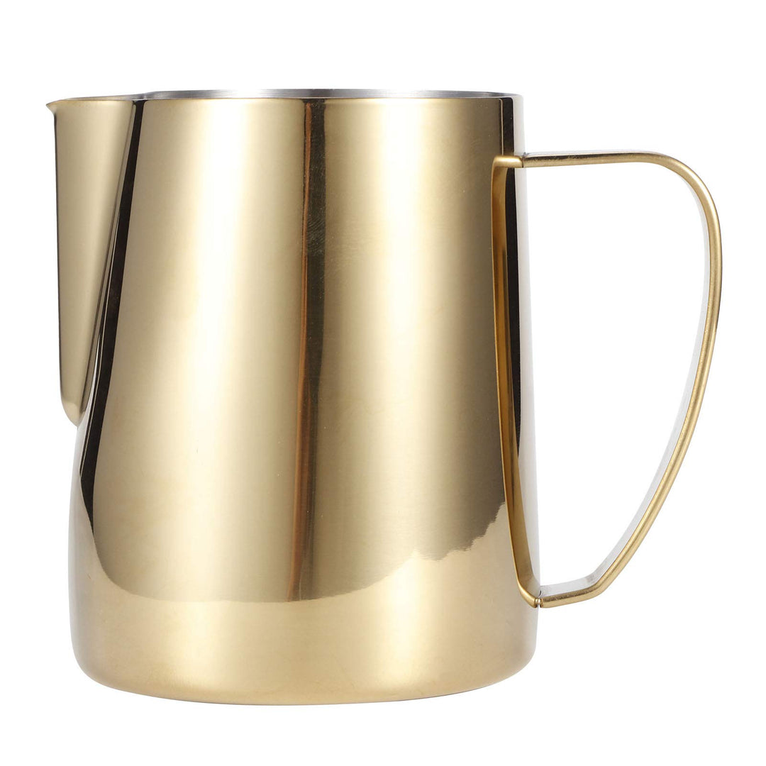 600ml Milchkännchen Golden Milchkanne aus Edelstahl Milk Pitcher Handheld Edelstahl Aufschäumkännche
