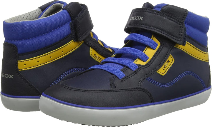Geox Herren J Gisli Boy B Sneakers 30 EU Navy Yellow, 30 EU Navy Yellow