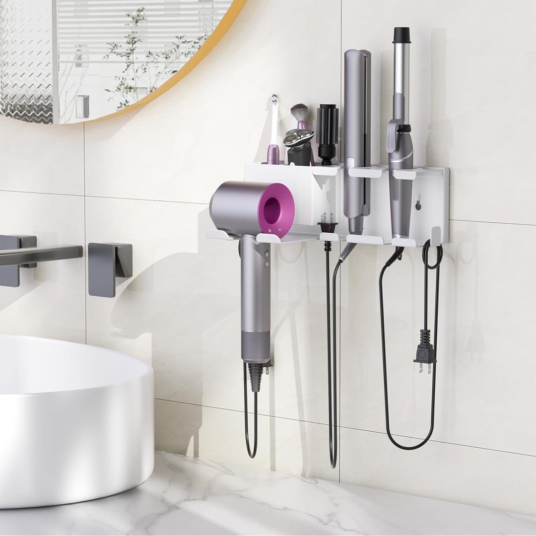 Fönhalter Ohne Bohren - Metall Wandhalterung für Dyson Airwrap, Lockenstab, Glätteisen &amp; Föhn, Stabi