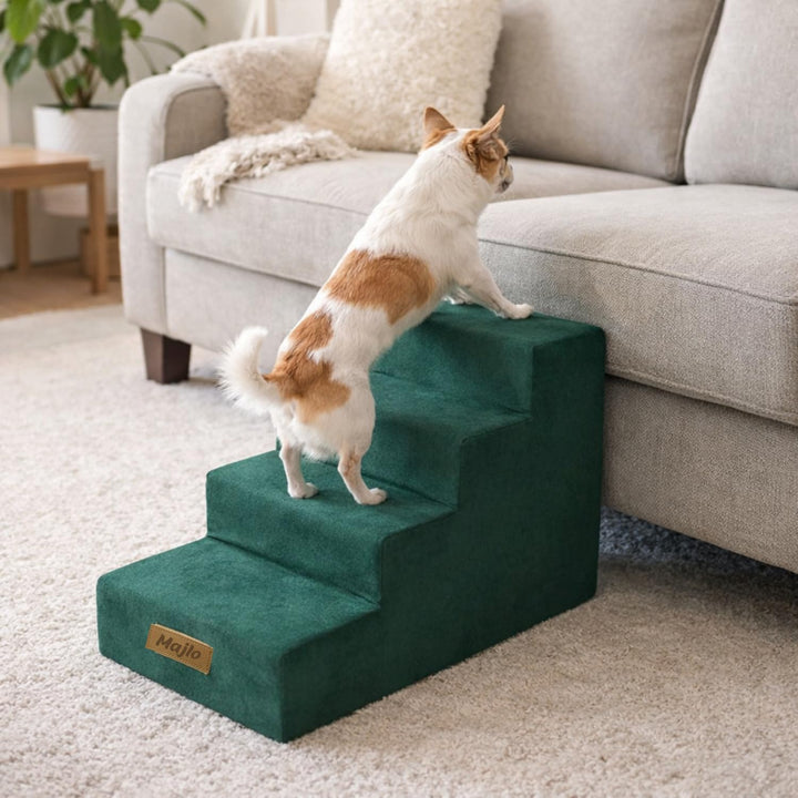 Sofatreppe für Hunde und Katzen – Hundetreppe für Bett &amp; Sofa – 3- oder 4-stufig, rutschfest &amp; wasch