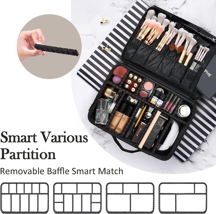Joligrace Grosse Kosmetiktasche Schminktasche Reise Make up Tasche Kosmetikbeutel Make up Organizer