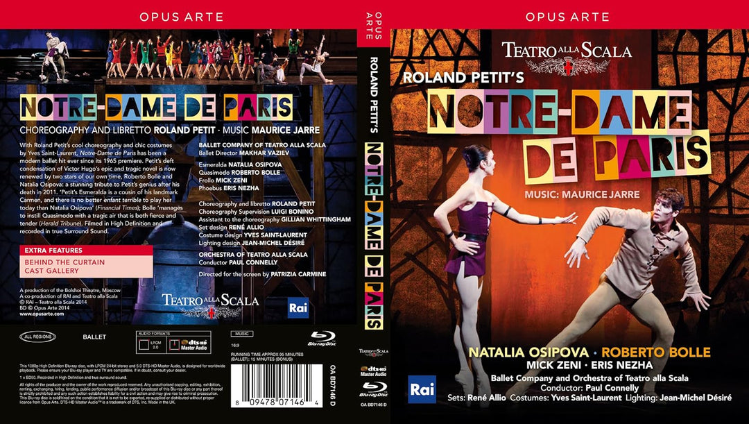 Petit: Notre Dame de Paris (Teatro all Scala, 2013), Blu-ray