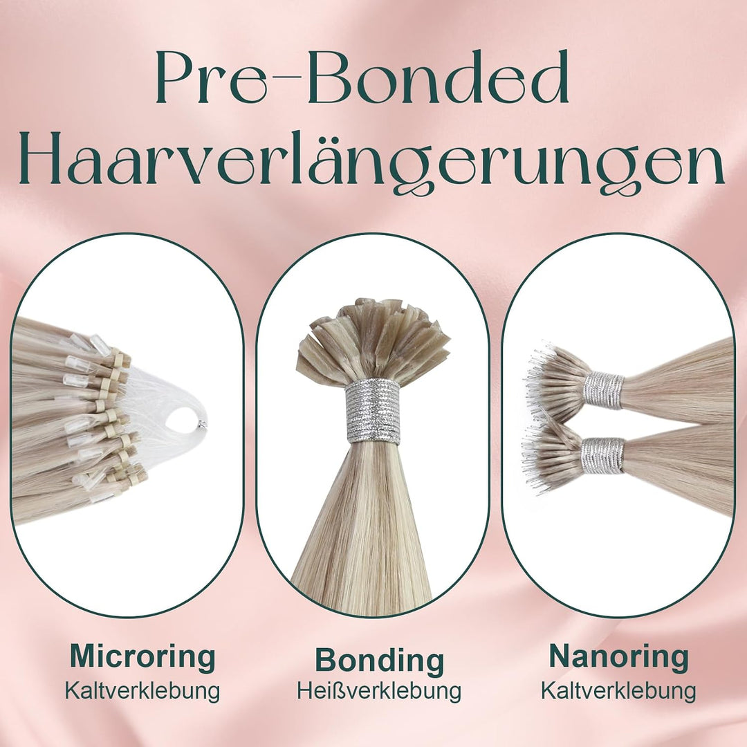 Easyouth Bonding Extensions Echthaar Blond Utip Extensions Echthaar Blond Bondings Echhtaar Extensio