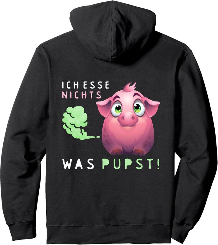 Ich esse nichts was pupst Lustiges Spruch Veganer Vegetarier Pullover Hoodie