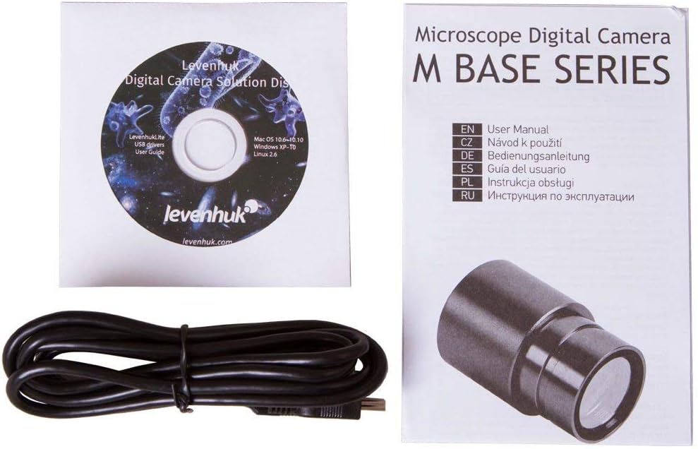 Levenhuk M35 Base Digitalkamera für Mikroskope, mit Erforderlicher Software (Kompatibel mit Mac, Lin