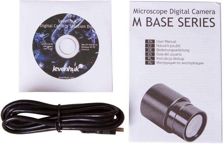 Levenhuk M35 Base Digitalkamera für Mikroskope, mit Erforderlicher Software (Kompatibel mit Mac, Lin