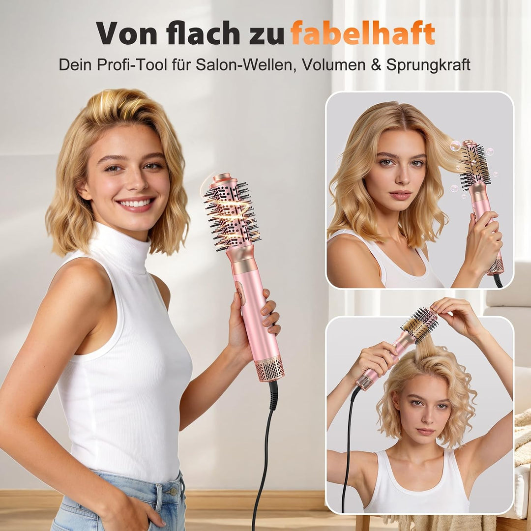 5-in-1-Föhnbürsten-Set, Upgrade-Haartrockner, Föhnbürste, Lockenwickler Automatisch und Paddelbürste