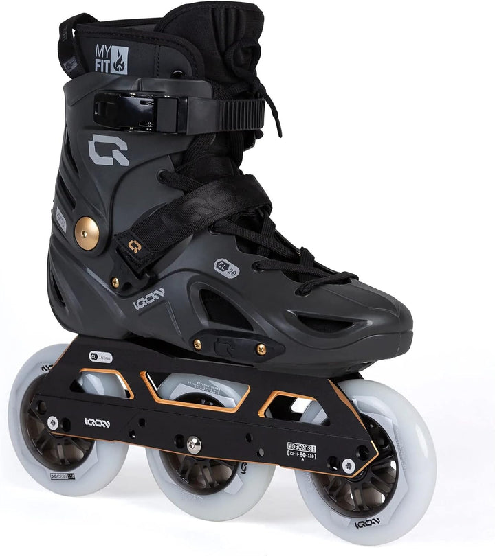 Powerslide Iqon CL 20 Rollschuhe, schwarz 37-38, 37-38