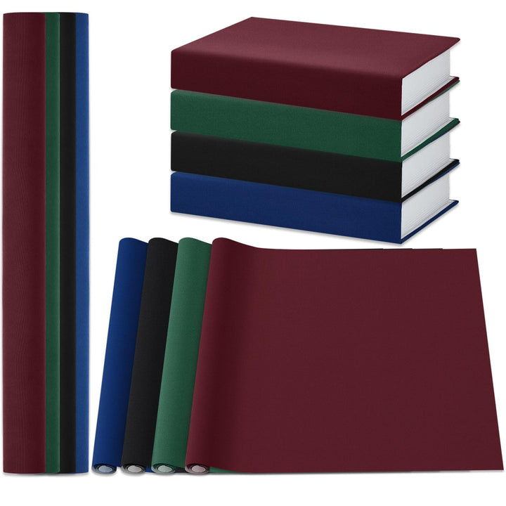 PerKoop 4 Stück 101,6 x 40,6 cm Bucheinband, Stoffoberfläche und Papierrückseite, eng gewebt, Buchbi