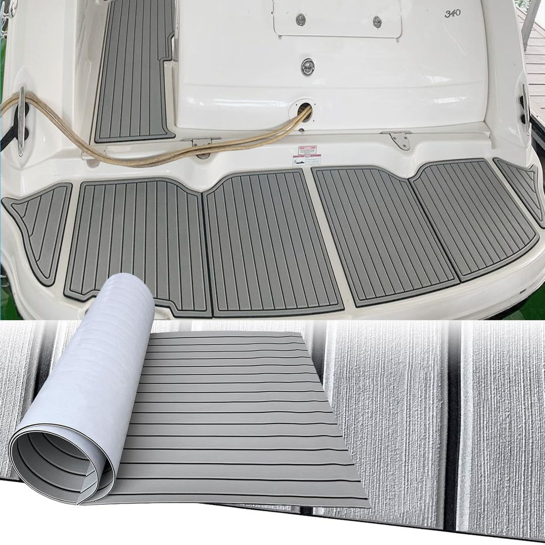 Eva Schaum Boot Bodenbelag Marine rutschfeste Matte 240x112/90/55/41cm Selbstklebend Teakholzimitat