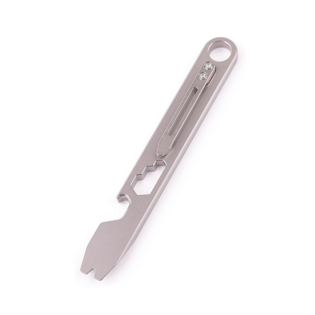 Hamans EDC Brecheisen Flaschenöffner Titan EDC Brechstange Getriebe 10-in-1 Mutitool mit Clip CM Uni