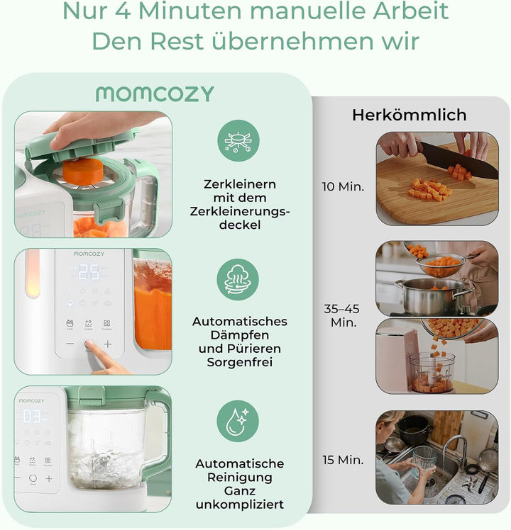 Momcozy AutoMeal Babynahrungszubereiter 450 ml BPA-frei