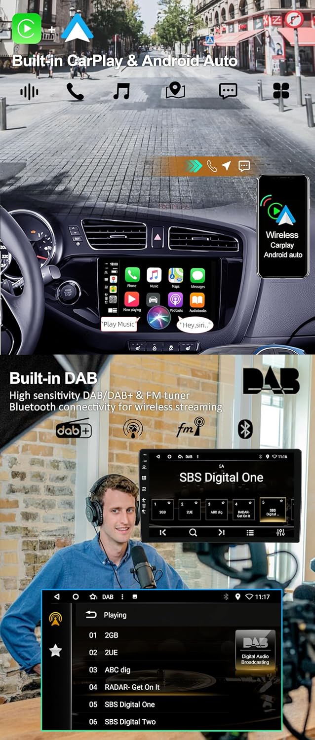 [Eingebaut DAB] - Android 15 IPS Autoradio für Kia CEE&
