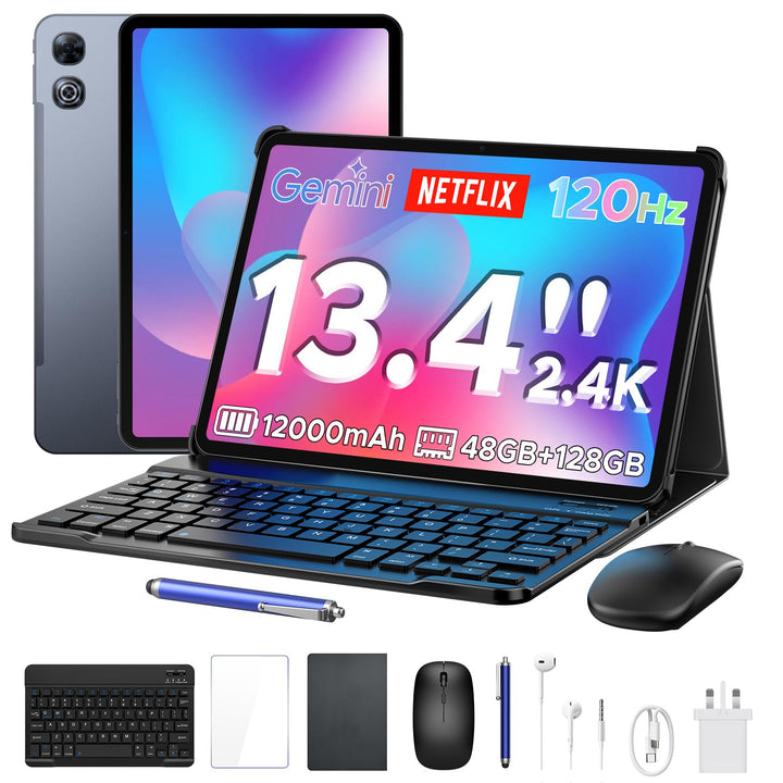P13 Tablet 13 Zoll, Tablet Android 16 mit Gemini AI, 120 Hz, IPS 2,4K, T7280 Octa-Core, 48GB RAM + 1
