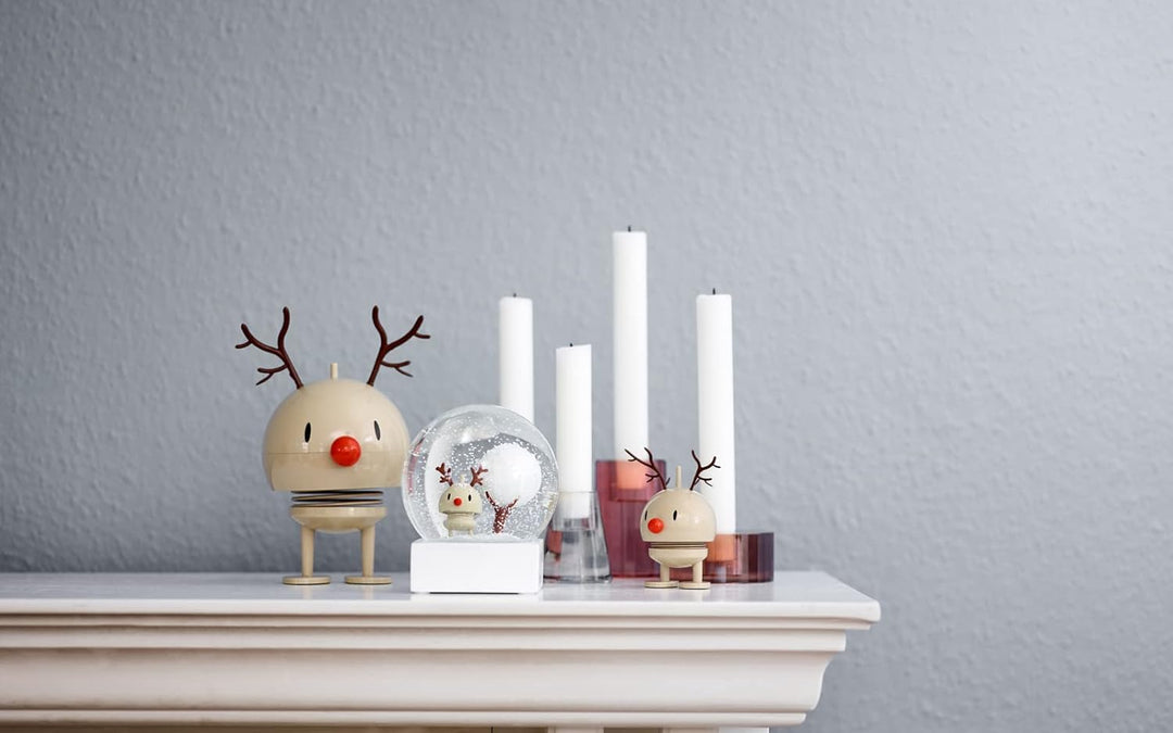 Hoptimist - Skandinavisches Design - Schneekugel - Small Santa Snow Globe - Geschenkidee zu Weihnach