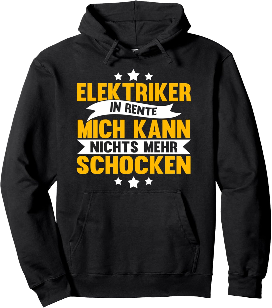 Lustig Elektriker in Rente Ruhestand Spruch Pullover Hoodie