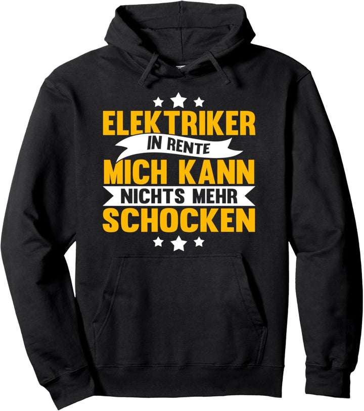 Lustig Elektriker in Rente Ruhestand Spruch Pullover Hoodie