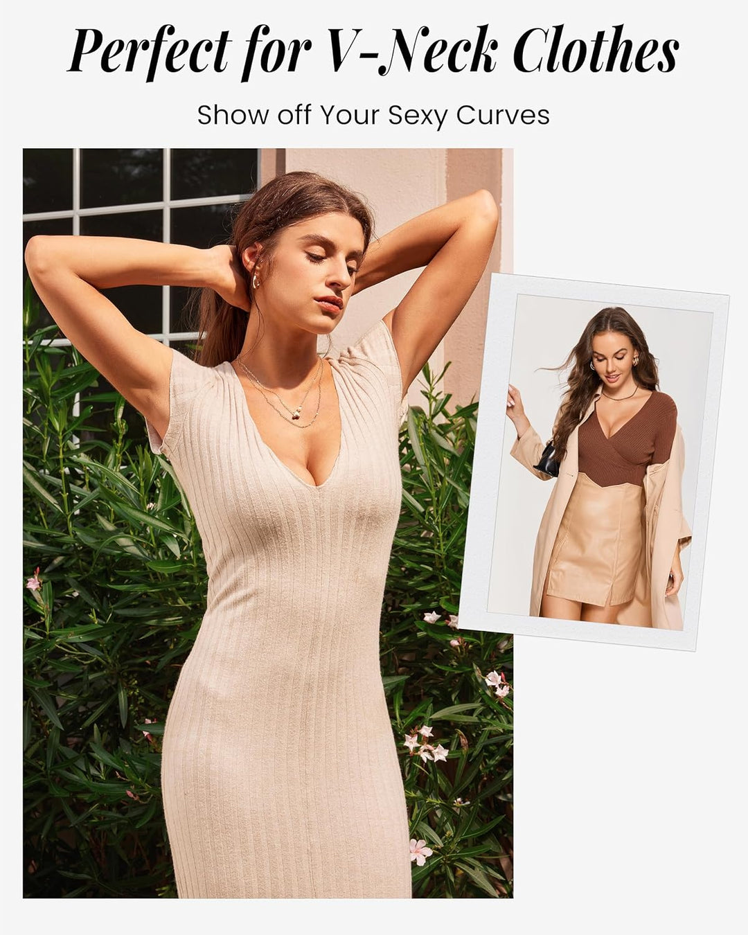 DOBREVA Damen Push Up BH ohne Bügel Soft Spitze Bügelloser BHS Gepolstert Bequemer Tiefer Ausschnitt