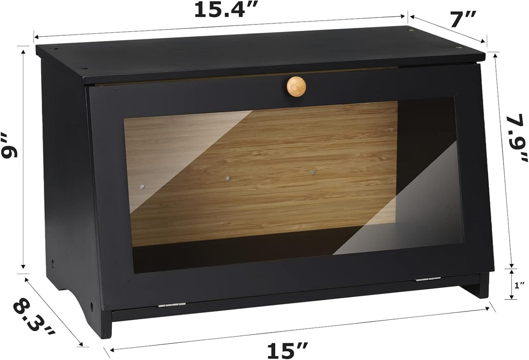 Leader Accessories Brotkasten Bambus Brotbehälter lebensmittelecht Brotaufbewahrung pflegeleicht 39x