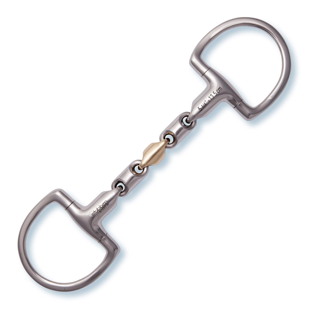 Stübben Gebiss 2257 Waterford D-Ringtrense MAX Relax 12,5 cm - 16 mm - Sweet Copper Mittelstück, 12,