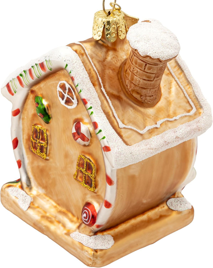 SIKORA Lebkuchenhaus besondere Weihnachtskugel Glas Christbaumschmuck Deko Figur Weihnachten Anhänge