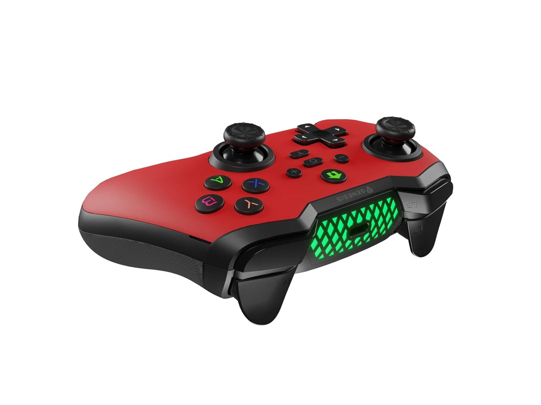 Genesis Mangan 400 Wireless Controller für PC, Switch, Mobile, Rot, Rot