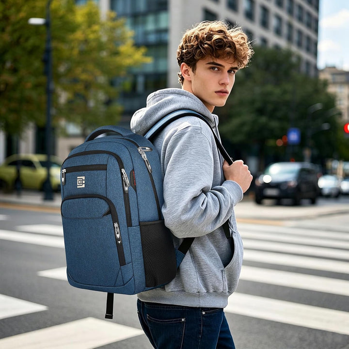 marcello Laptop Rucksäcke mit USB-Ladeanschluss Herren Damen für Arbeit Schule Uni Schulrucksack für