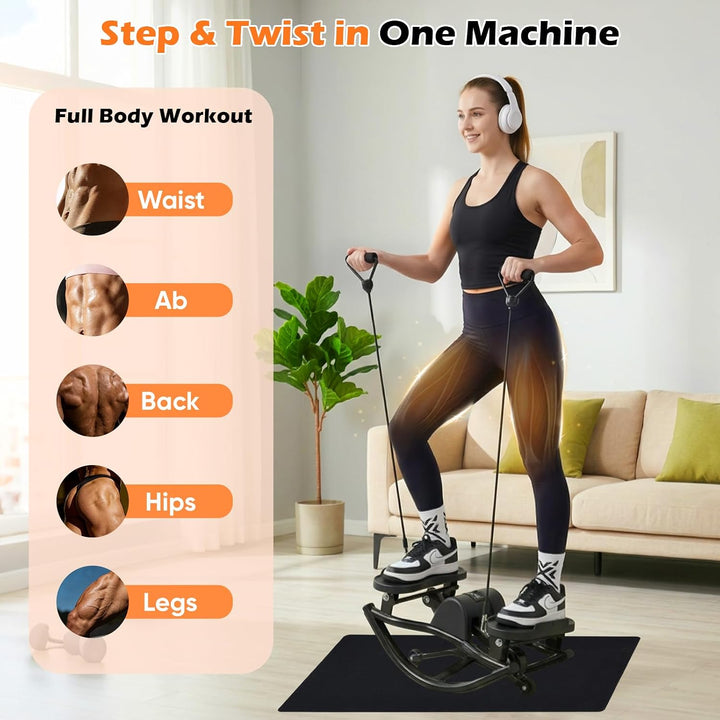 Exercise Stair Stepper für Zuhause,U-förmiger Mit einem Stromkabel kann es für Bein-/Arm-/Gesässmusk