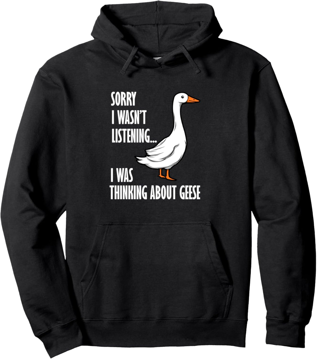 Nachdenken über Gänse Wildlife Lustiger Spruch Gans Pullover Hoodie