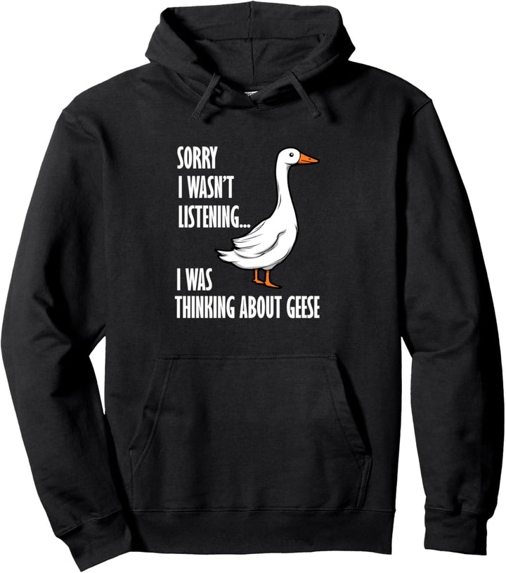 Nachdenken über Gänse Wildlife Lustiger Spruch Gans Pullover Hoodie