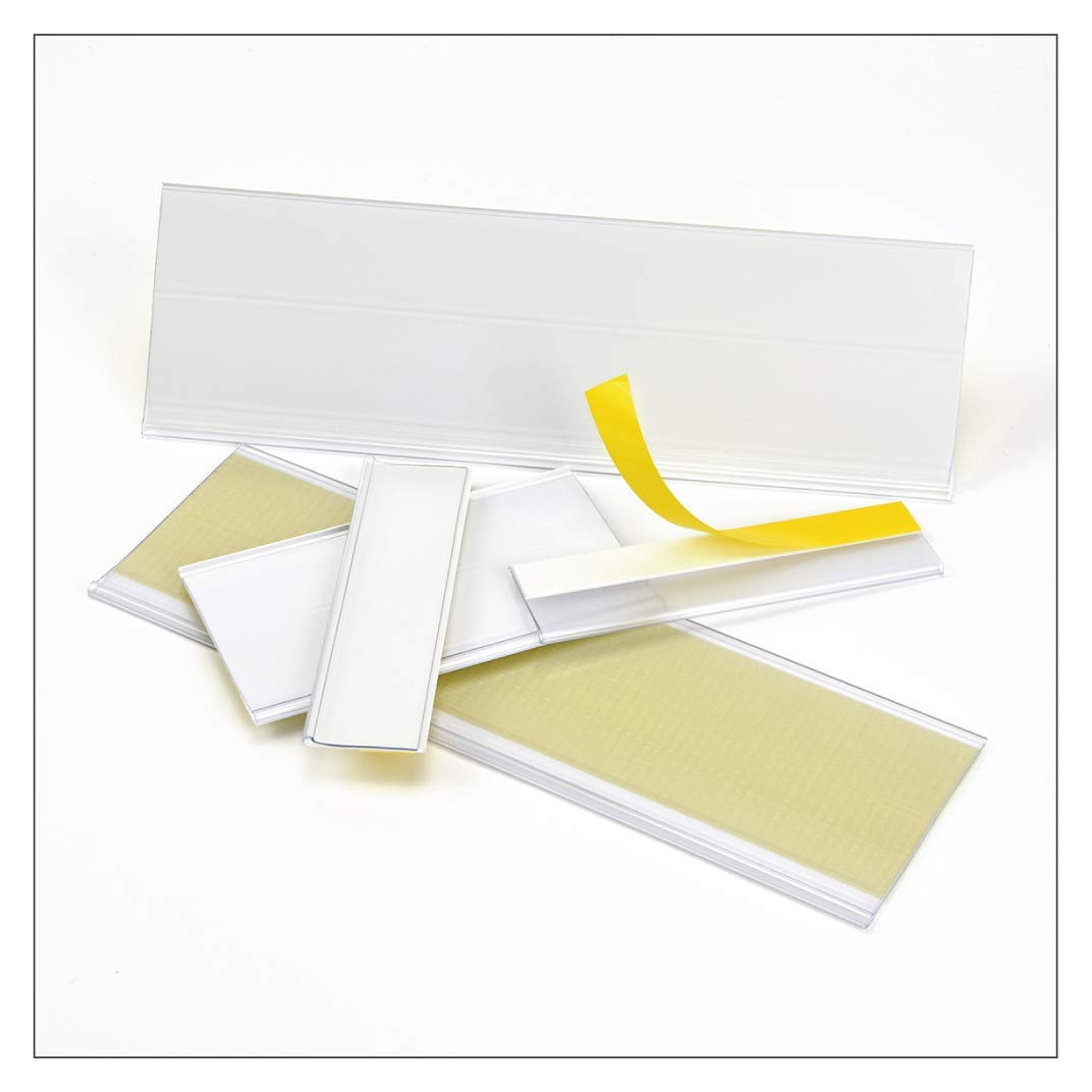 Selbstklebende Etikettenhalter für Einstecketiketten 200 mm Breit/Tickethalter/Etiketten Halter (33