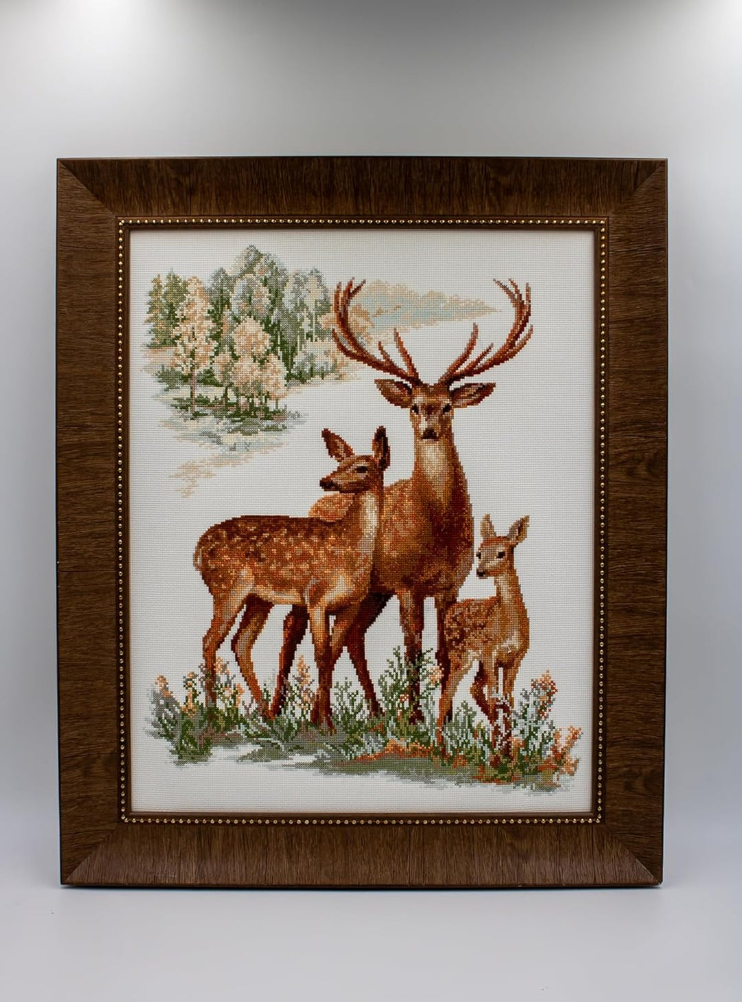 Riolis Kreuzstich-Set Hirsche, Baumwolle, Mehrfarbig, 40 x 50 x 0.1 cm