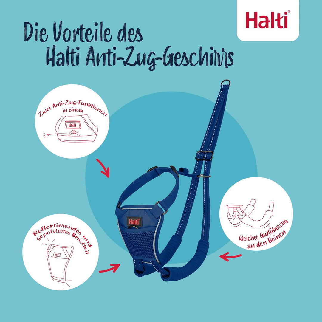 HALTI No Pull Anti-Zug Geschirr - Verhindert, DASS Ihr Hund an der Leine zieht, Gepolsterter Brust-
