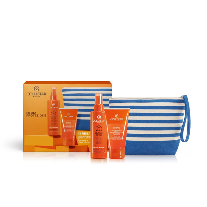 COLLISTAR KIT SUN ’23 LATTE SPRAY SPF20 200ML+DOCCIA 150 ML+POCHETTE
