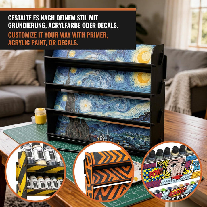 PROSCALE Paint Rack Vallejo Citadel farbständer. Tabletop Farben aufbewahrung Model Organizer for ho