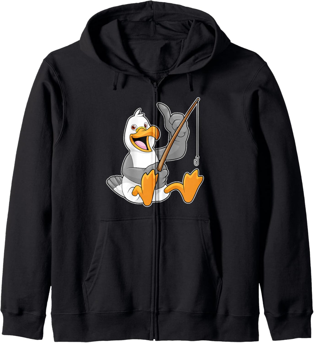 Möwe Angeln Angler Angel Kapuzenjacke