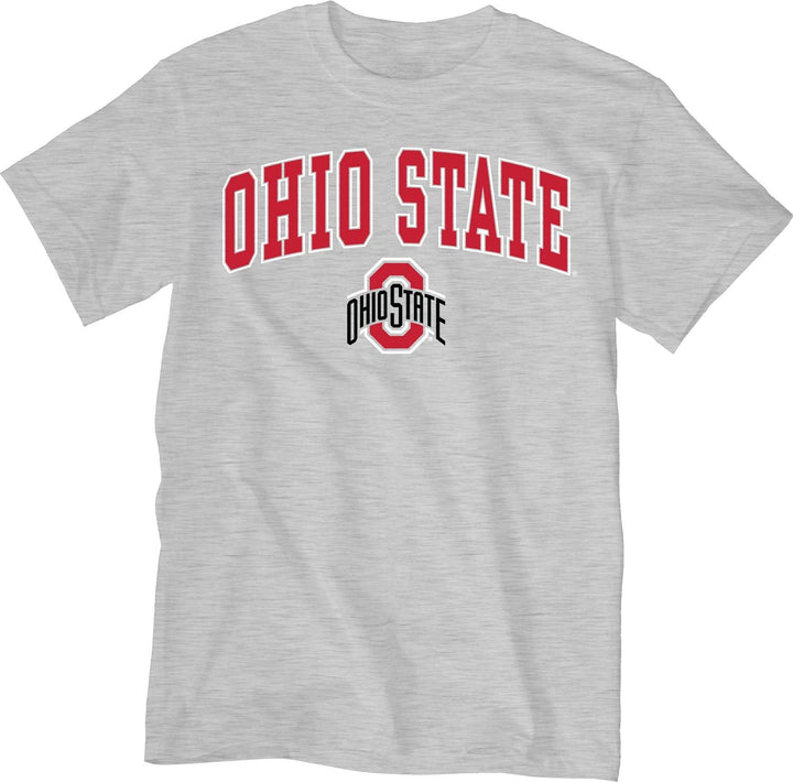 Blue 84 Herren T-Shirt Dark Heather Arching Over Ohio State Buckeyes XL Dunkles Erika, Ohio State Bu