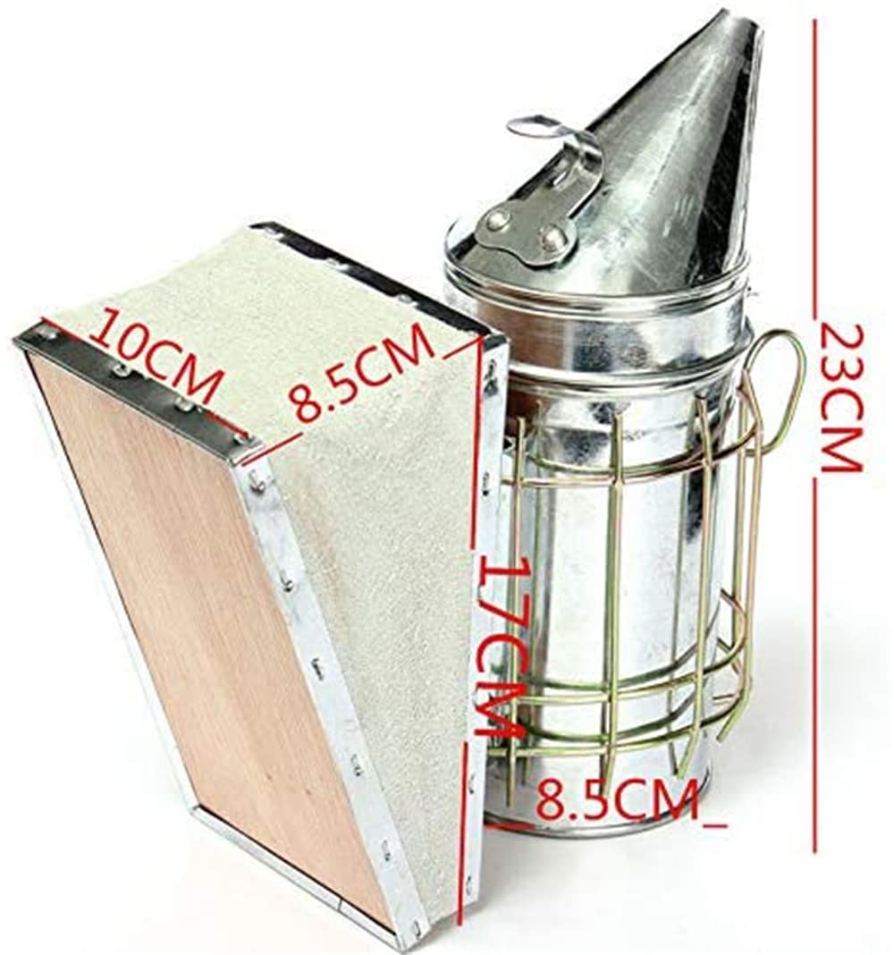 8 Stück Imkerwerkzeug Kit Bienenstock Raucher Set Bee Hive Imkereibedarf Tools Edelstahl-Smoker Bien
