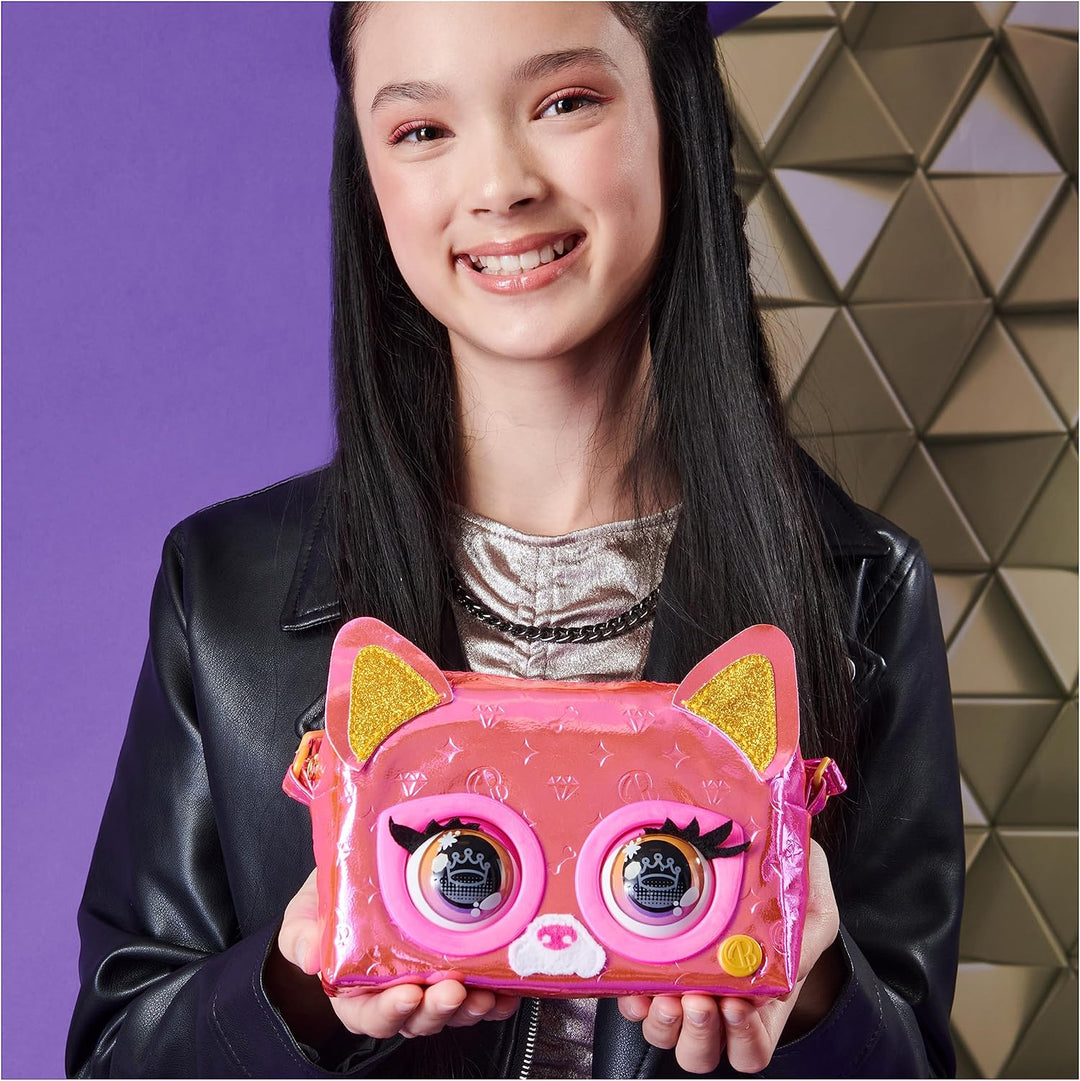Purse Pets Metallic Magic Tiertasche - interaktive Tasche mit 30 Geräuschen und Reaktionen, Musik un